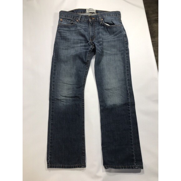 Signature Levis Strauss Jeans Mens 32x30 Blue Dark Wash Cotton Stretch Slim Fit - Picture 1 of 9